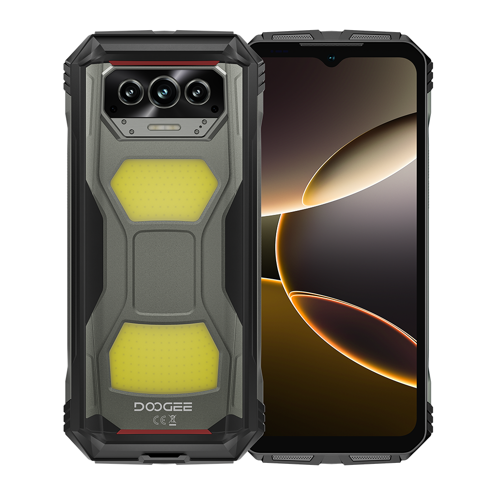DOOGEE V Max S Teléfono robusto con Android 14 y batería grande de 22000 mAh y luces duales para acampar