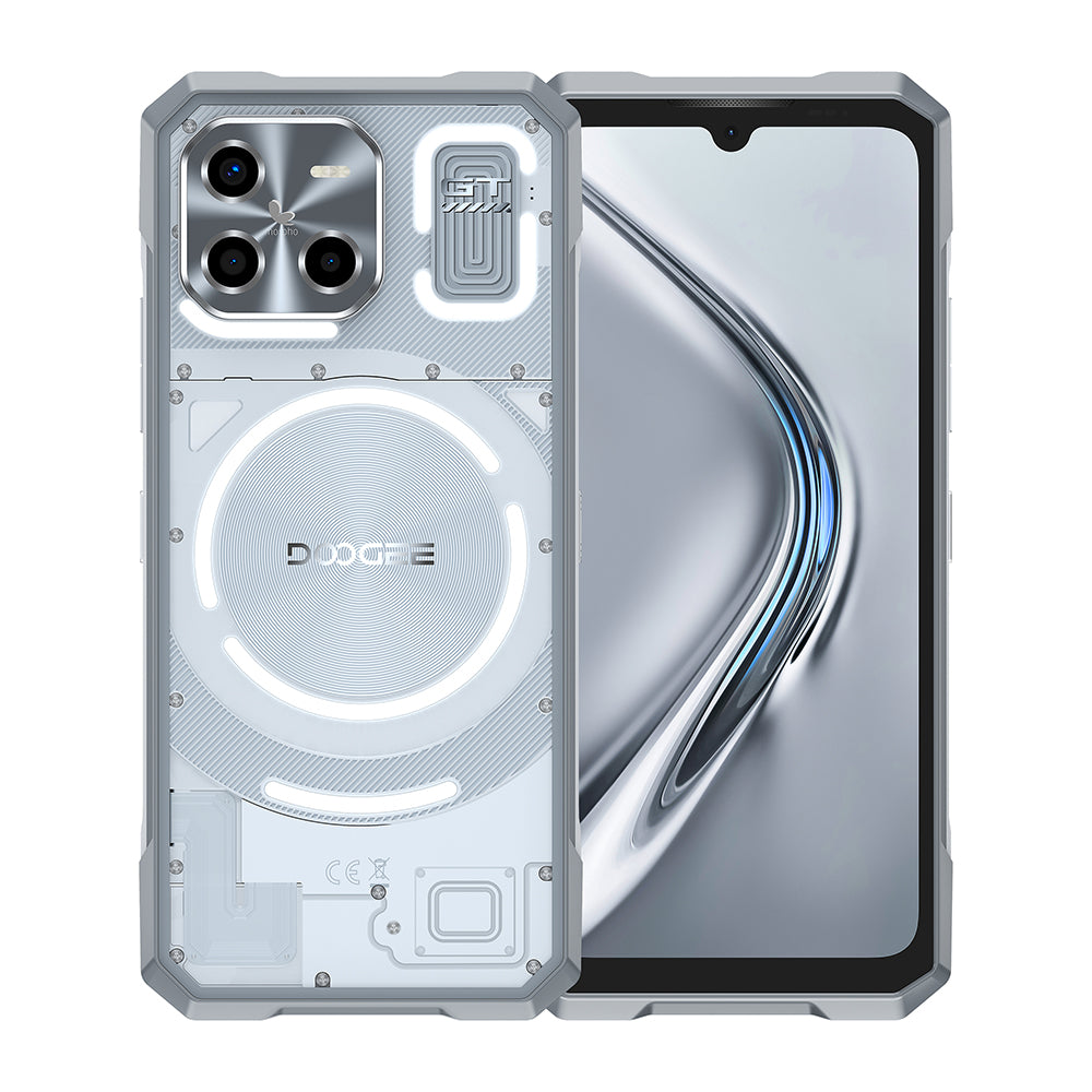DOOGEE Blade GT Ultra Telรฉfono mรณvil robusto 5G Android 14 y cรกmara con IA y efecto de luz LED